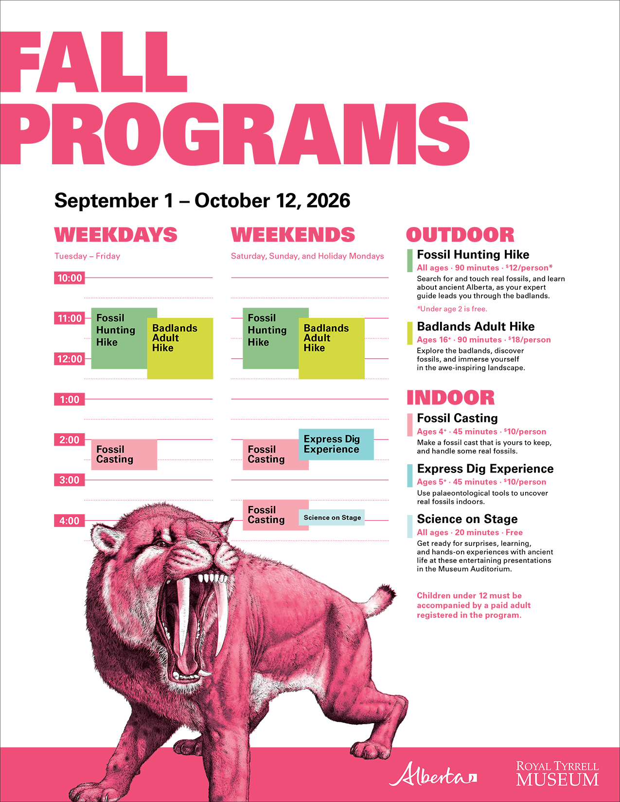 Fall program schedule